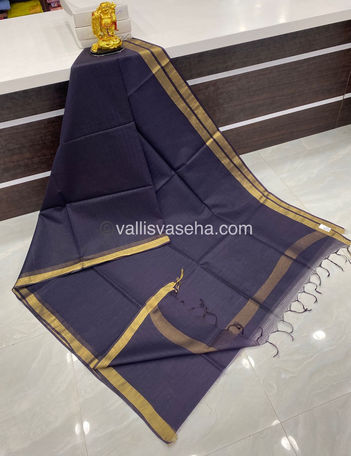 Light Weight Kota Saree - Navy Blue Shade - VVKS001