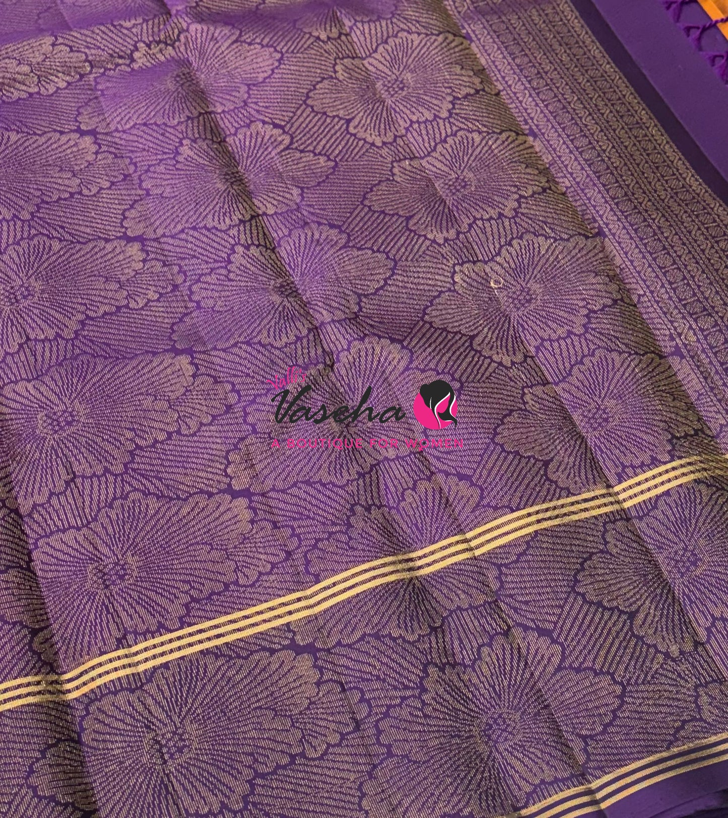 Half Mix - Pure Soft Silk Saree - Long Retta Petta Border with Butta - VVPSS105