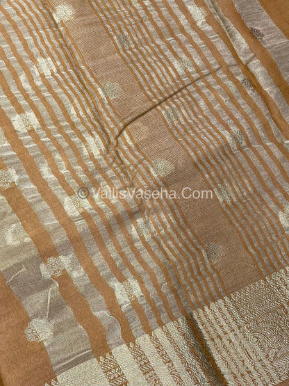 Semi Tussar Silk Saree |Light Biscuit shade |VVSTS044