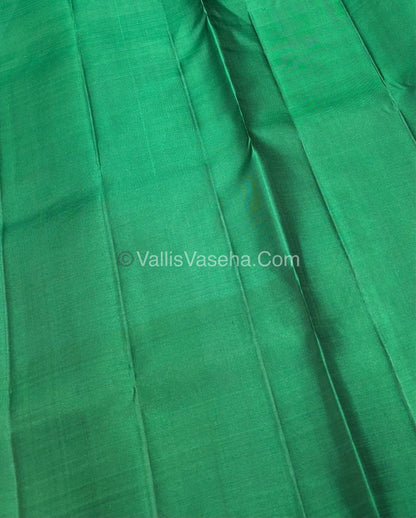 Pure Soft Silk Saree - (Merry-Go-Round Design ) - Purple with Green Shade - VVPSS059