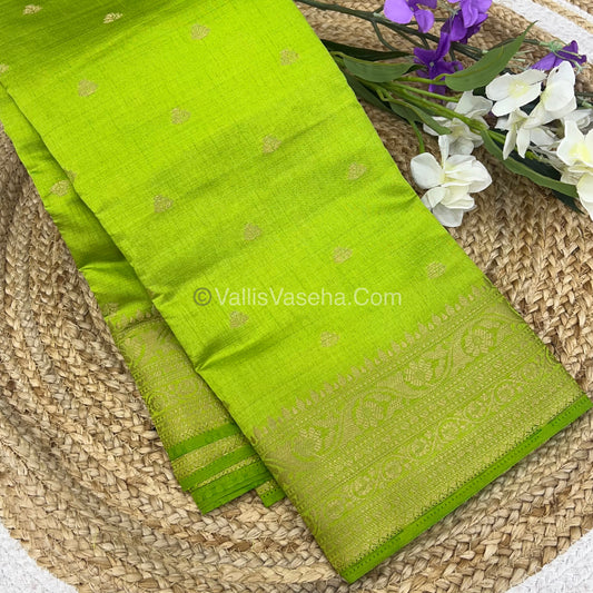 Semi Tussar Silk Saree -  Green Shade - VVSTS008