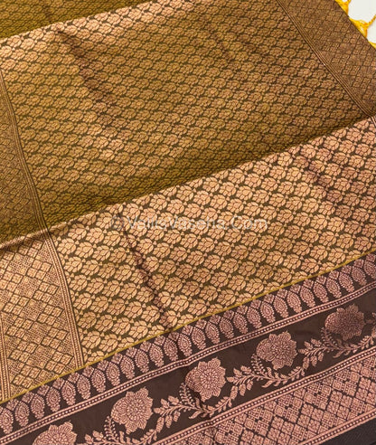 Semi Soft Silk - Dual Tone Shade With Mustard Combo -VVSSS027