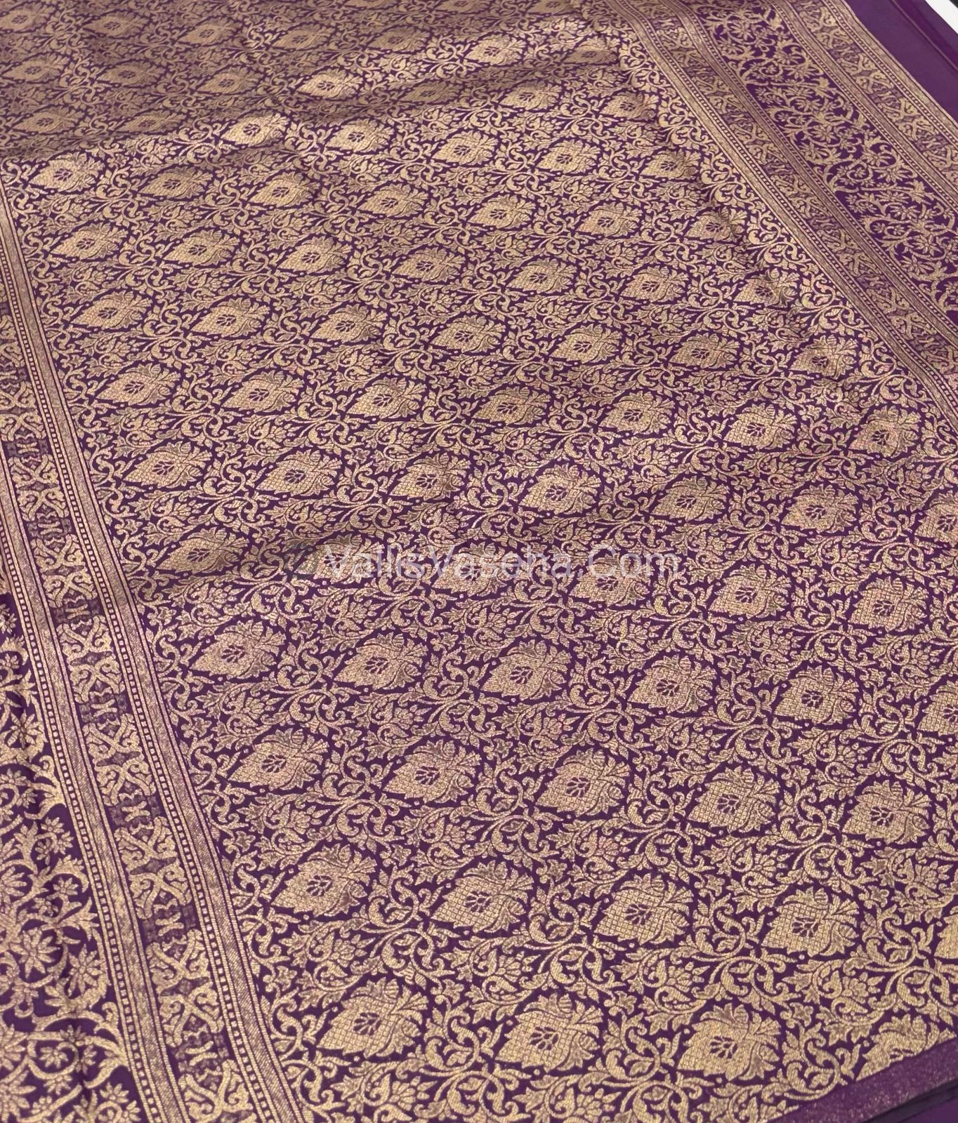 Semi Soft Silk - Border less - Wine Shade -VVSSS025