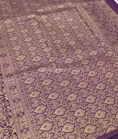 Semi Soft Silk - Border less - Wine Shade -VVSSS025