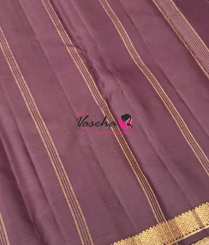 Pure Soft Silk Saree  - Ramar Green With Brown Combo - VVPSS146