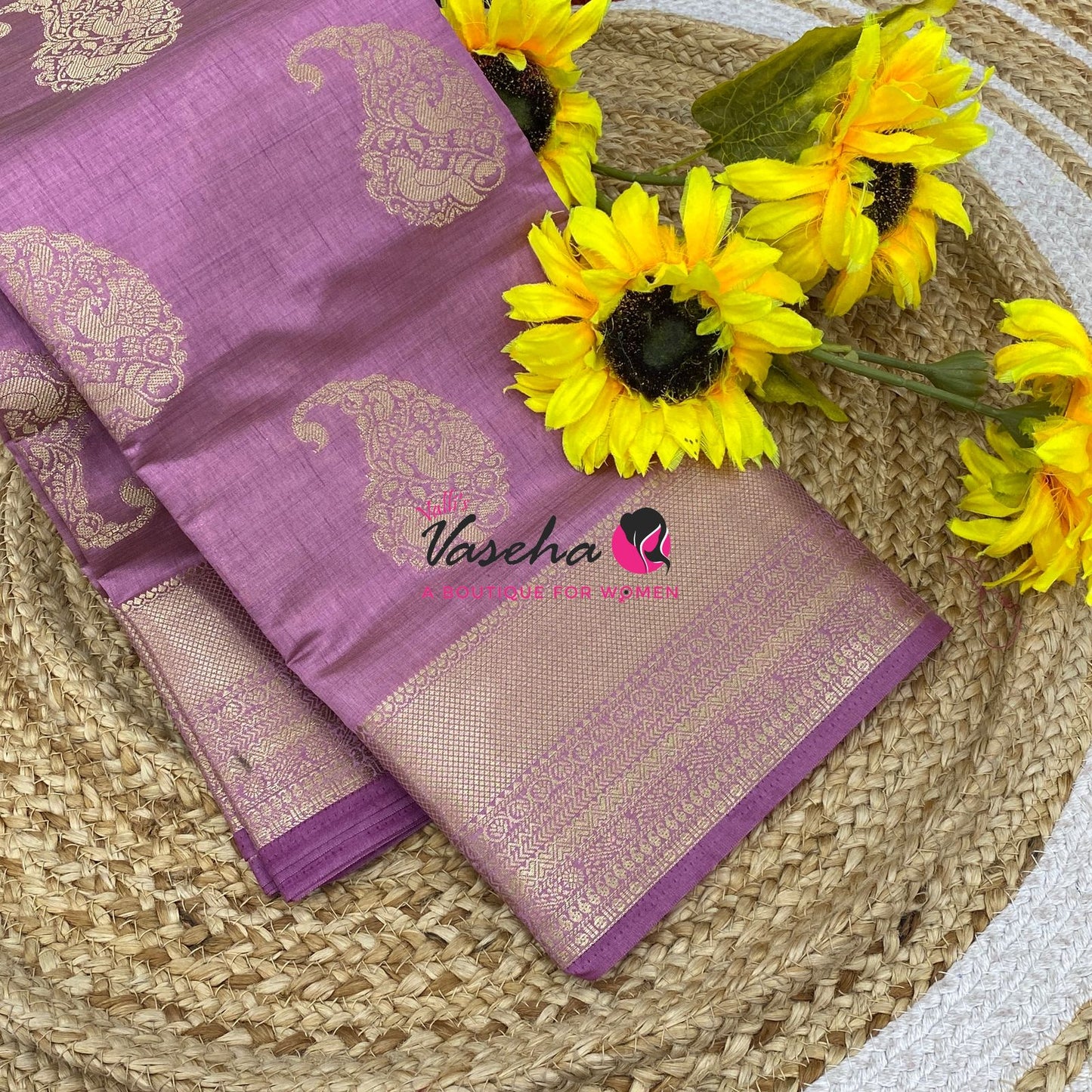 Semi Tussar Silk Saree | Onion Pink Shade |VVSTS055