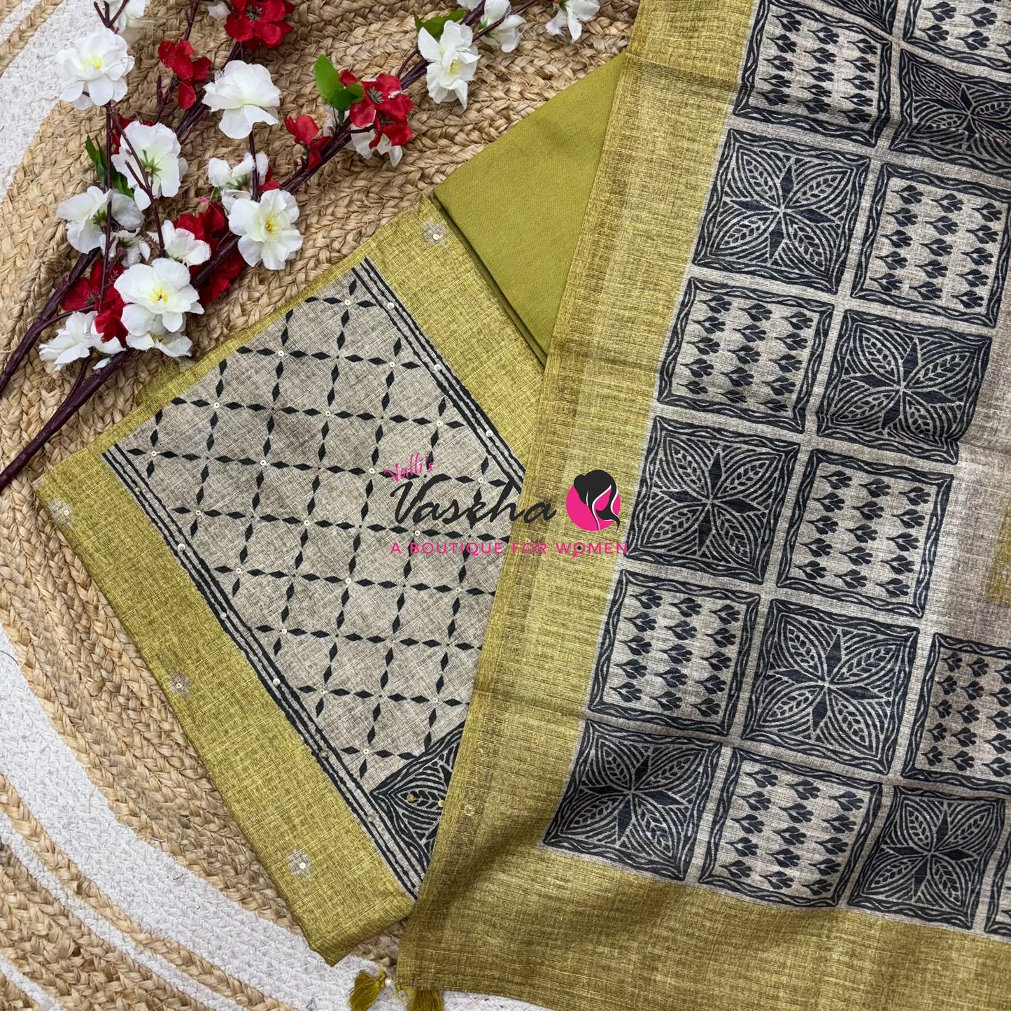 Unstitched Jute Material | Yellow Shade | VVUSM080