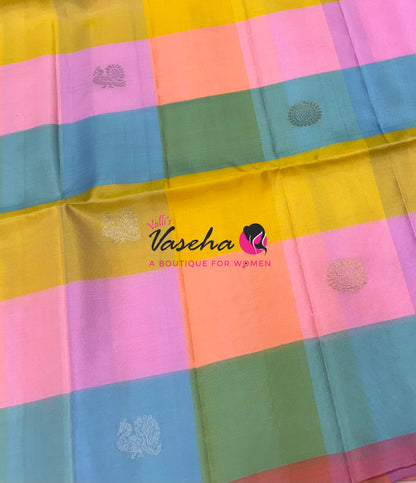 Pure Soft Silk Saree  - Pazhum Pazhamum Checks - VVPSS092