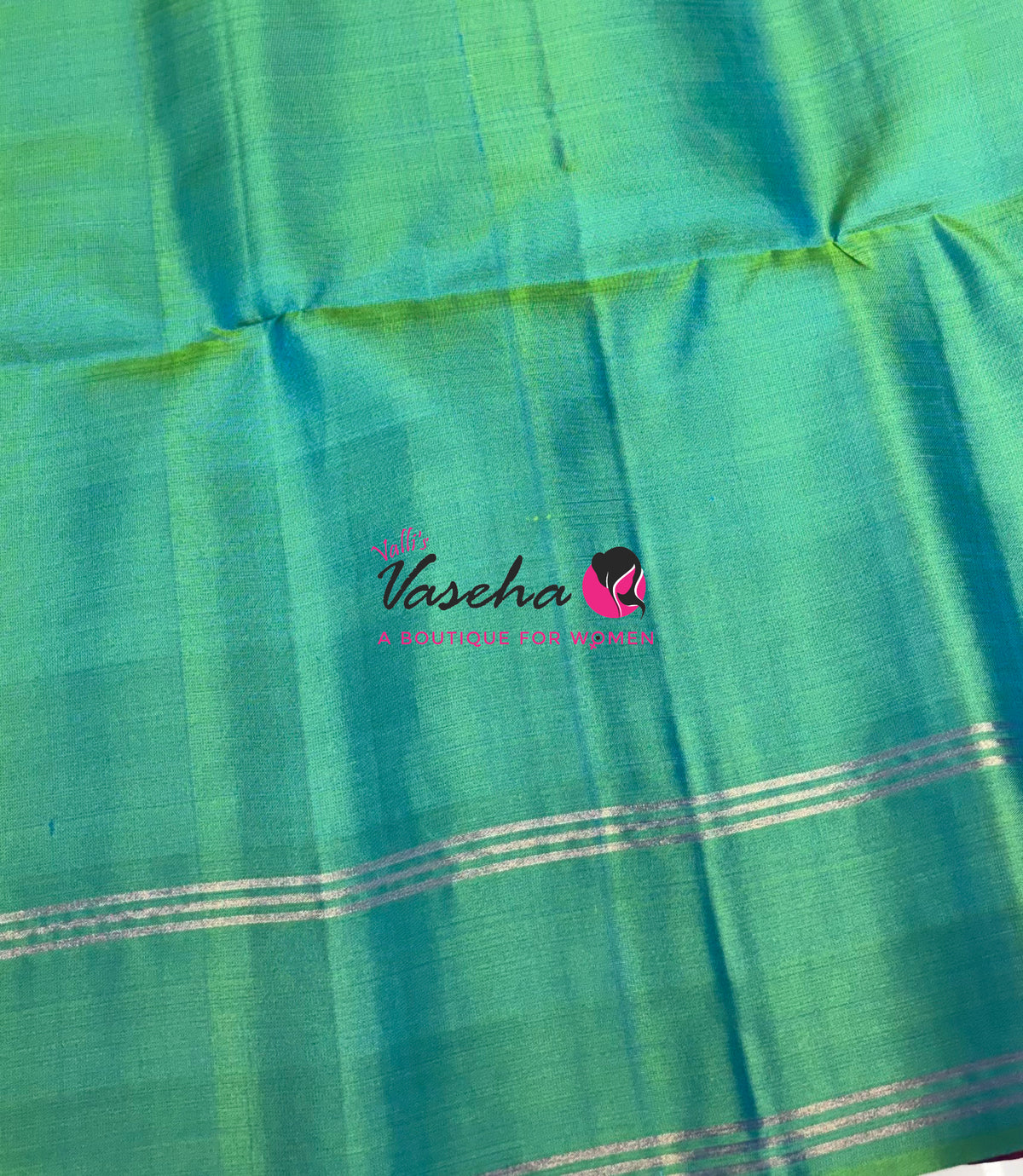 Pure Soft Silk Saree  - Purplish Pink & Dual Tone Green Combo - VVPSS136