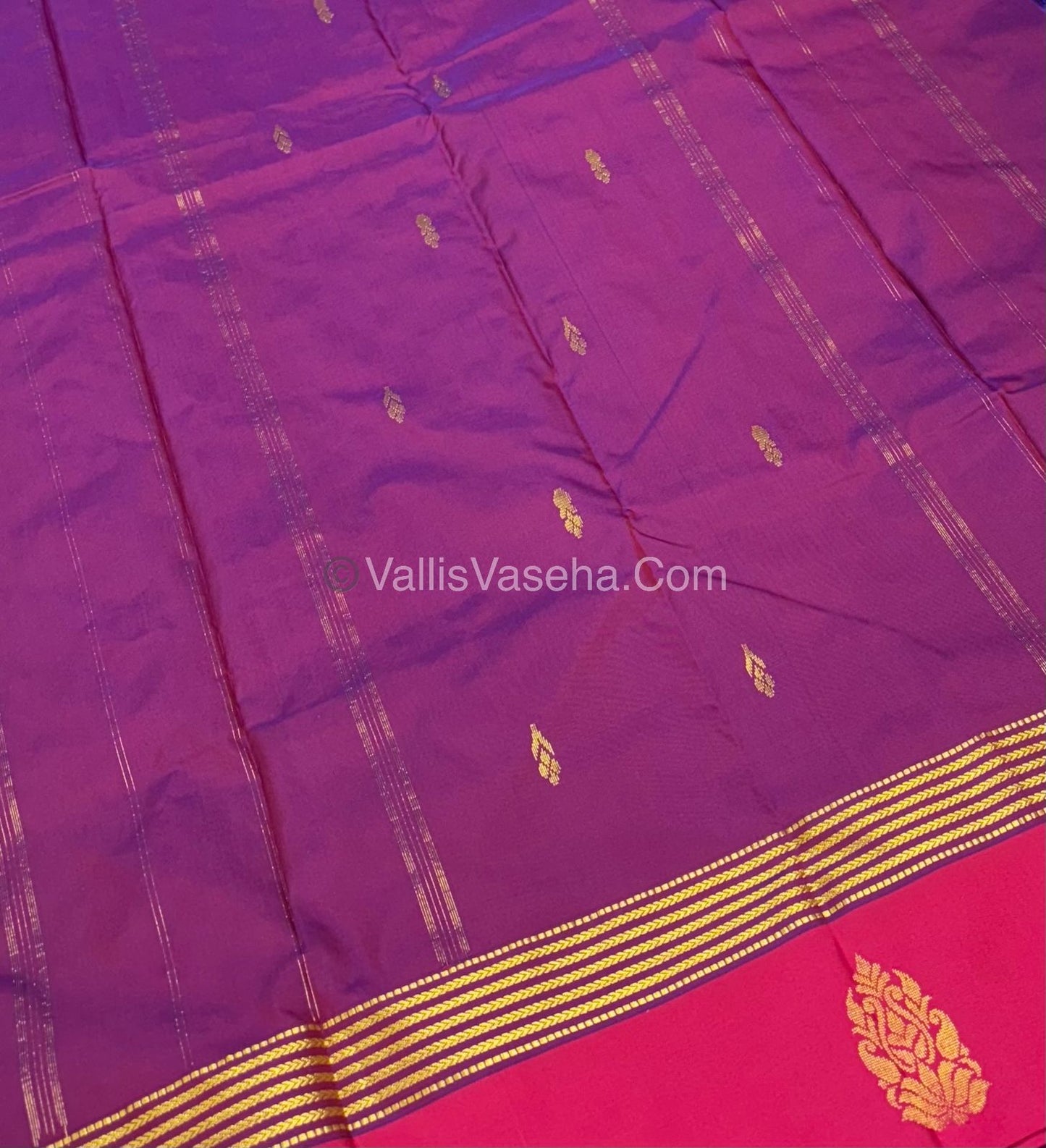 Semi Silk Saree - Kanchi Pattu Style - VVSSS004