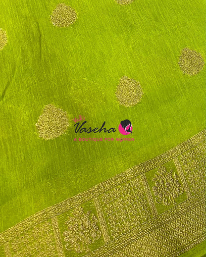 Semi Jute Silk Saree - Blue With Green Shade- VVSJS002