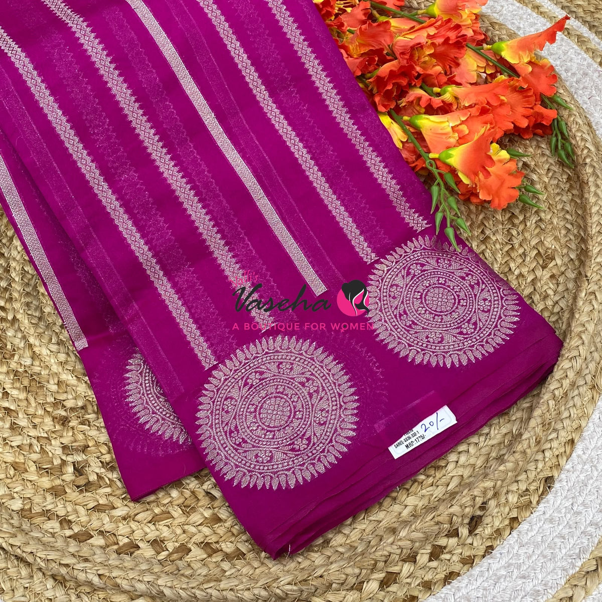 20%less - Offer Saree - Semi Banarasi Georgette Saree - VVDS008