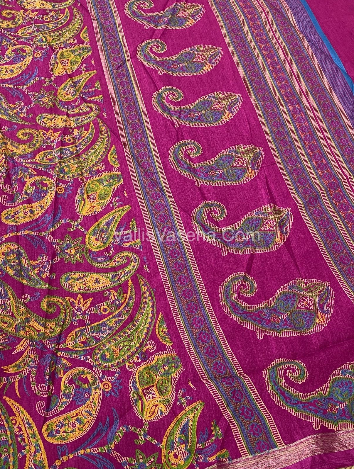 Casual Wear - Fancy Mixed Cotton - Rani pink Shade - VVFMC001