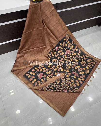 Art Silk / Semi Gicha Tussar Saree  - VVSGT002