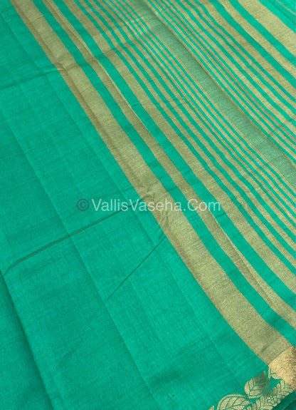Semi Tussar Silk - Green Shade - VVSTS003