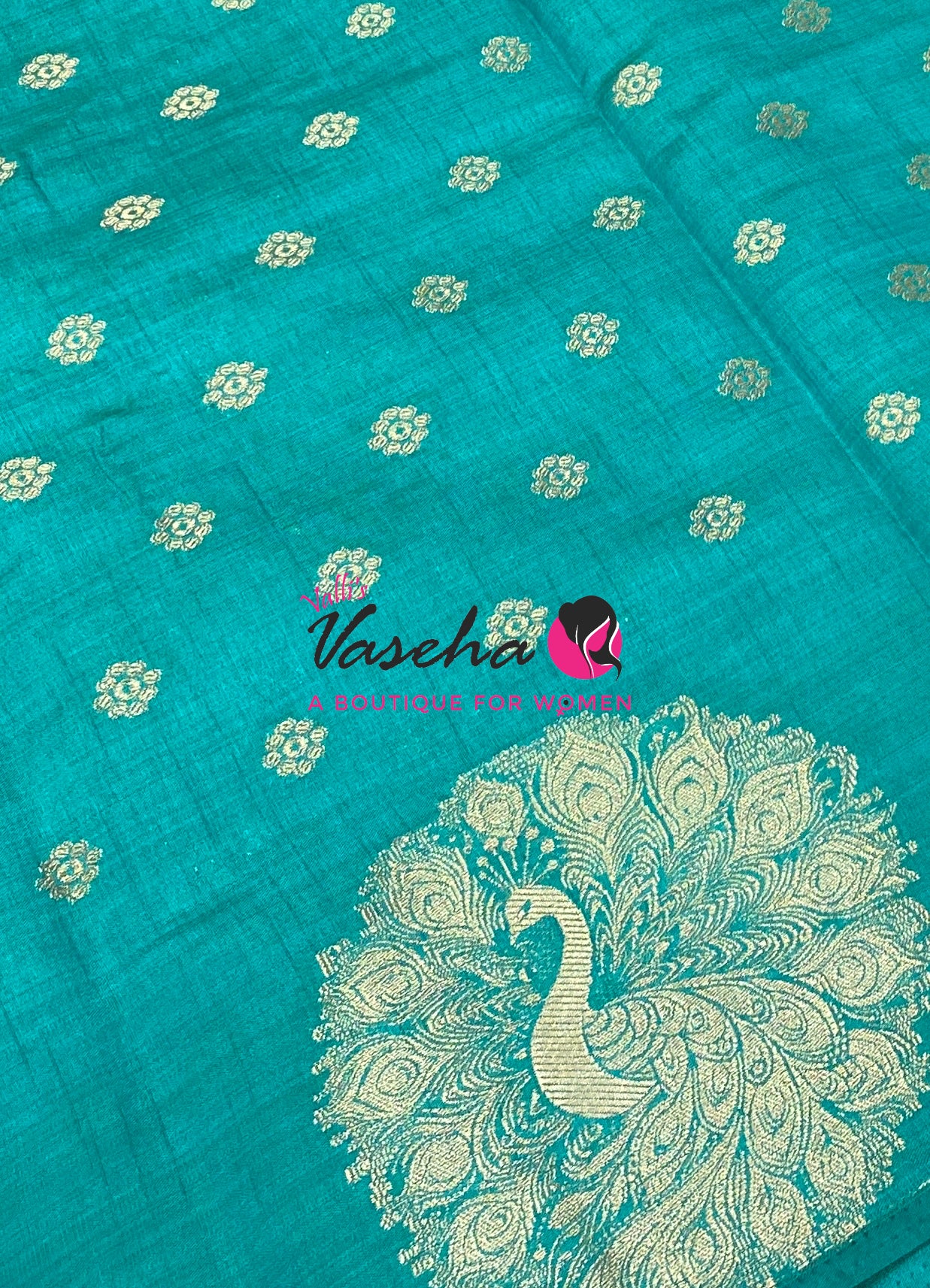 Semi Tussar Silk Saree | Blue Shade |VVSTS056