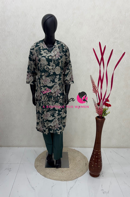 Ready Made - Top & Bottom(2pc) Co-Ord Set  - VVRMS021