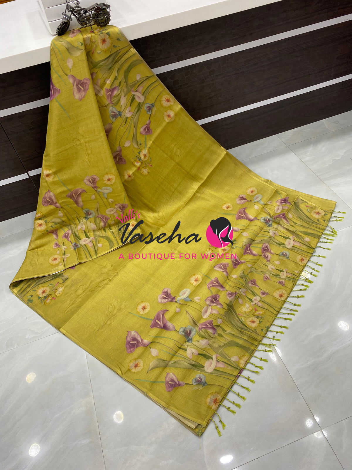 Linen Tissue Saree - VVLTS010