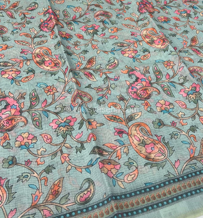 Semi Chanderi Saree - Digital Printed - VVSCD001
