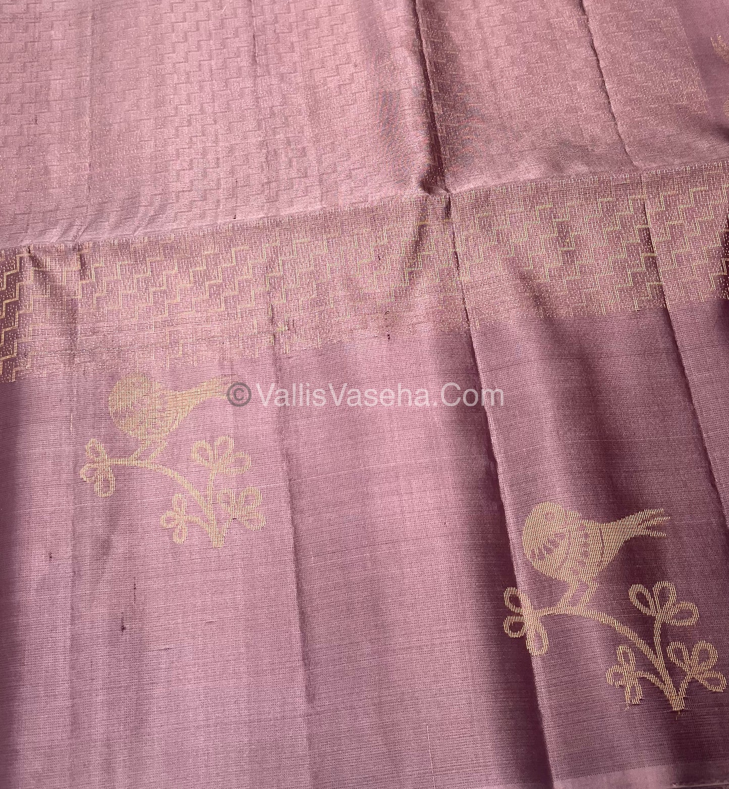 Pure Soft Silk Saree - Pink With Wine Brown Shade - VVPSS063