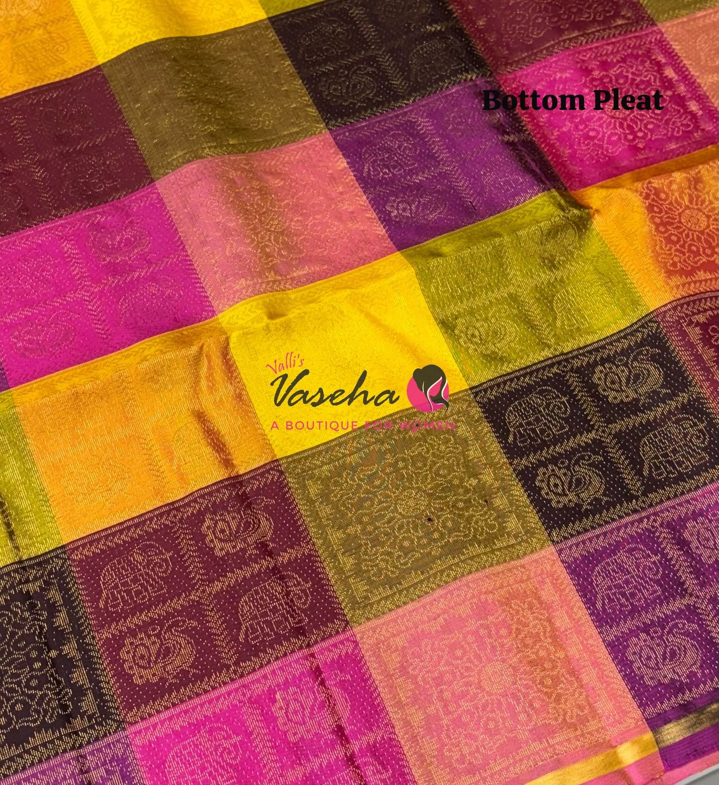 Pure Soft Silk Saree - Partly Pallu -  Half & Half Saree - VVPSS088
