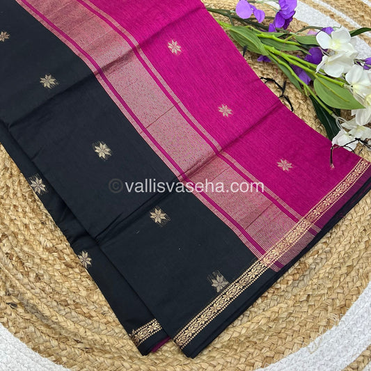 Semi Maheshwari Silk Cotton Saree - VVMSC002