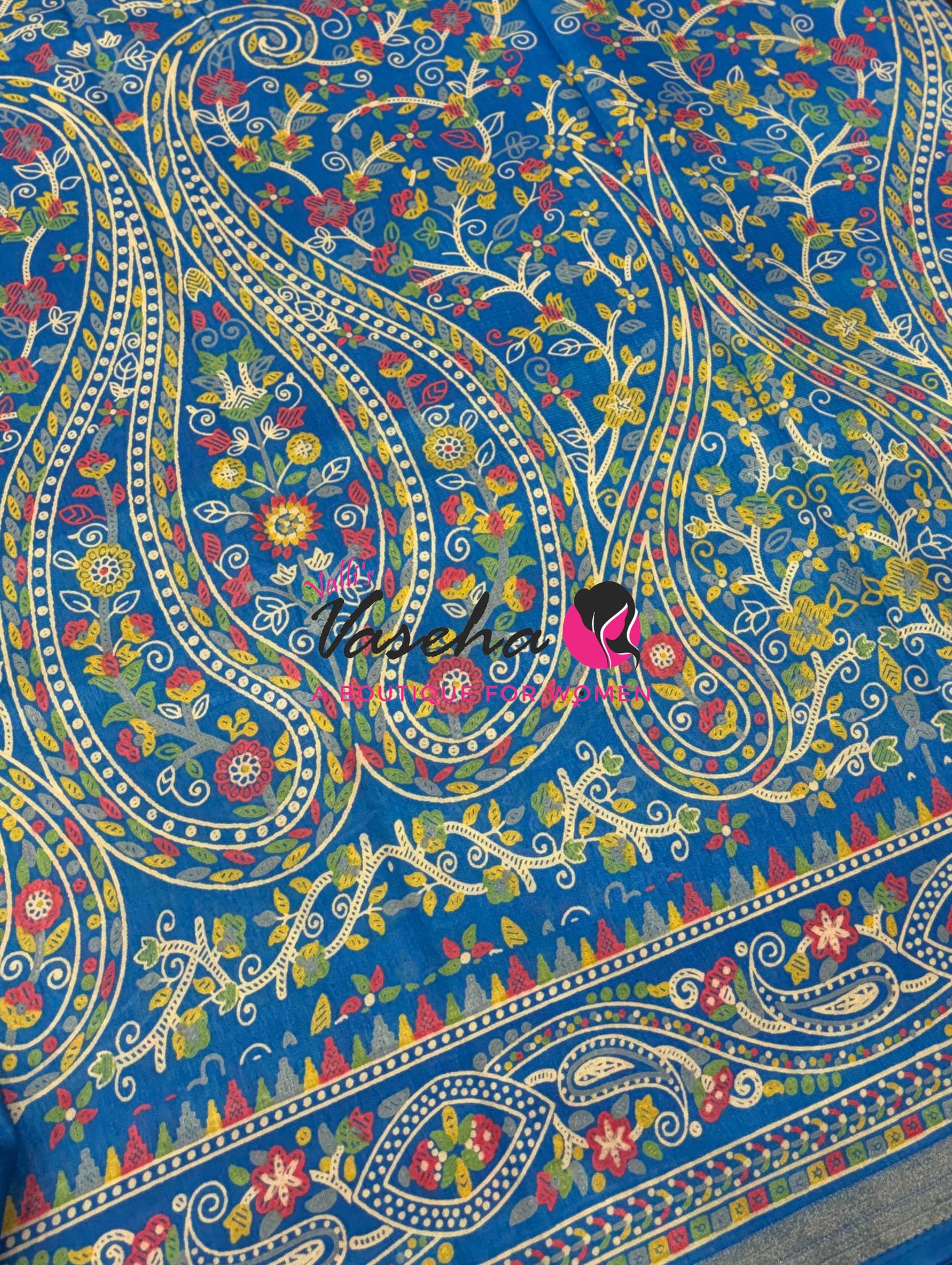 Casual Wear - Fancy Printed Silk  - Blue Shade - VVFPS001