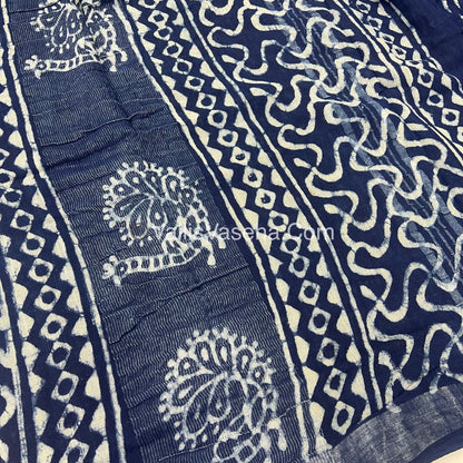 Linen Mixed Cotton Saree |VVLMP001