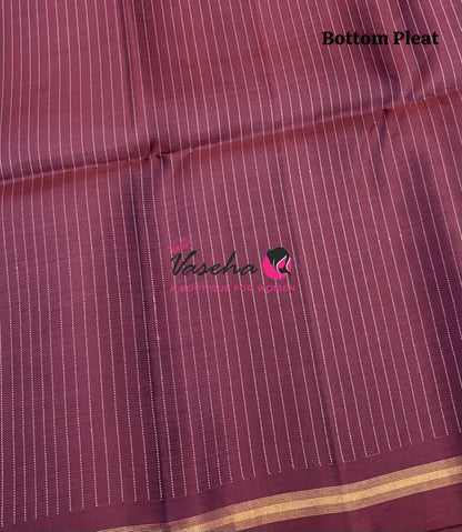 Pure Soft Silk Saree - Partly Pallu -  Half & Half Saree - VVPSS142