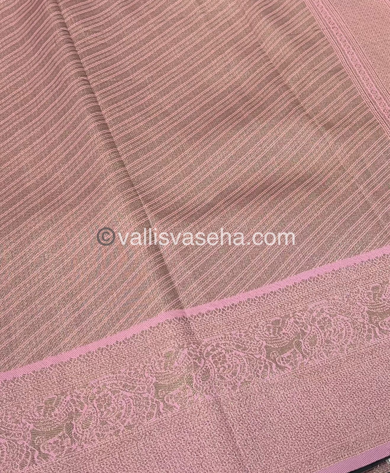 Semi Kanchi Silk - Green & Pink Shade  - VVSKS004