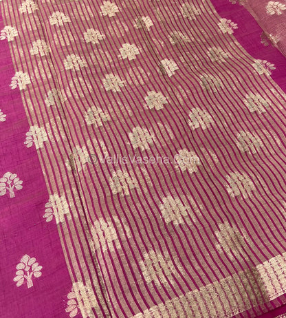 Semi Tussar Silk Saree -  Pink Shade - VVSTS009