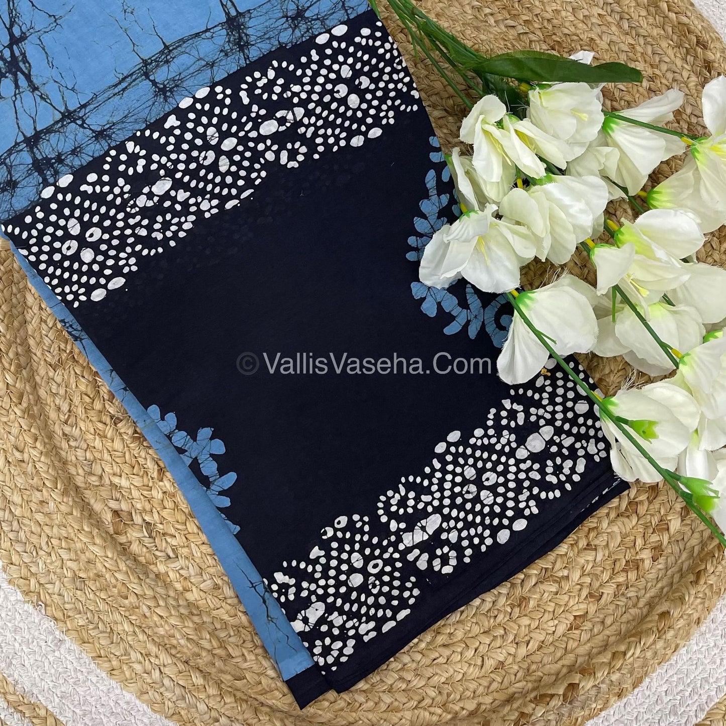 Pure Soft Mul Mul Cotton Sarees - Hand Block Prints - VVMMC007