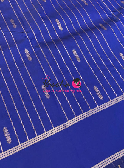 Semi Soft Silk  - Blue  Shade - VVSSS041