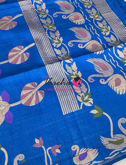 Banarasi - Heritage Meenakari Silk - Blue Shade - VVBHS013