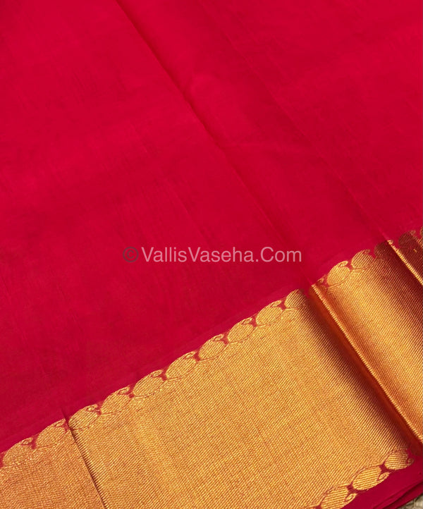 Pure Silk Cotton Saree | Red  Shade |VVPSC011