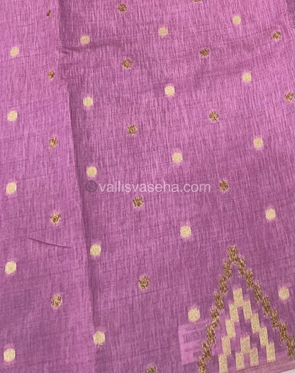 Cherry Tussar - Semi Tussar Silk - Onion Pinkish Light Lavendar  Shade - VVSTS009