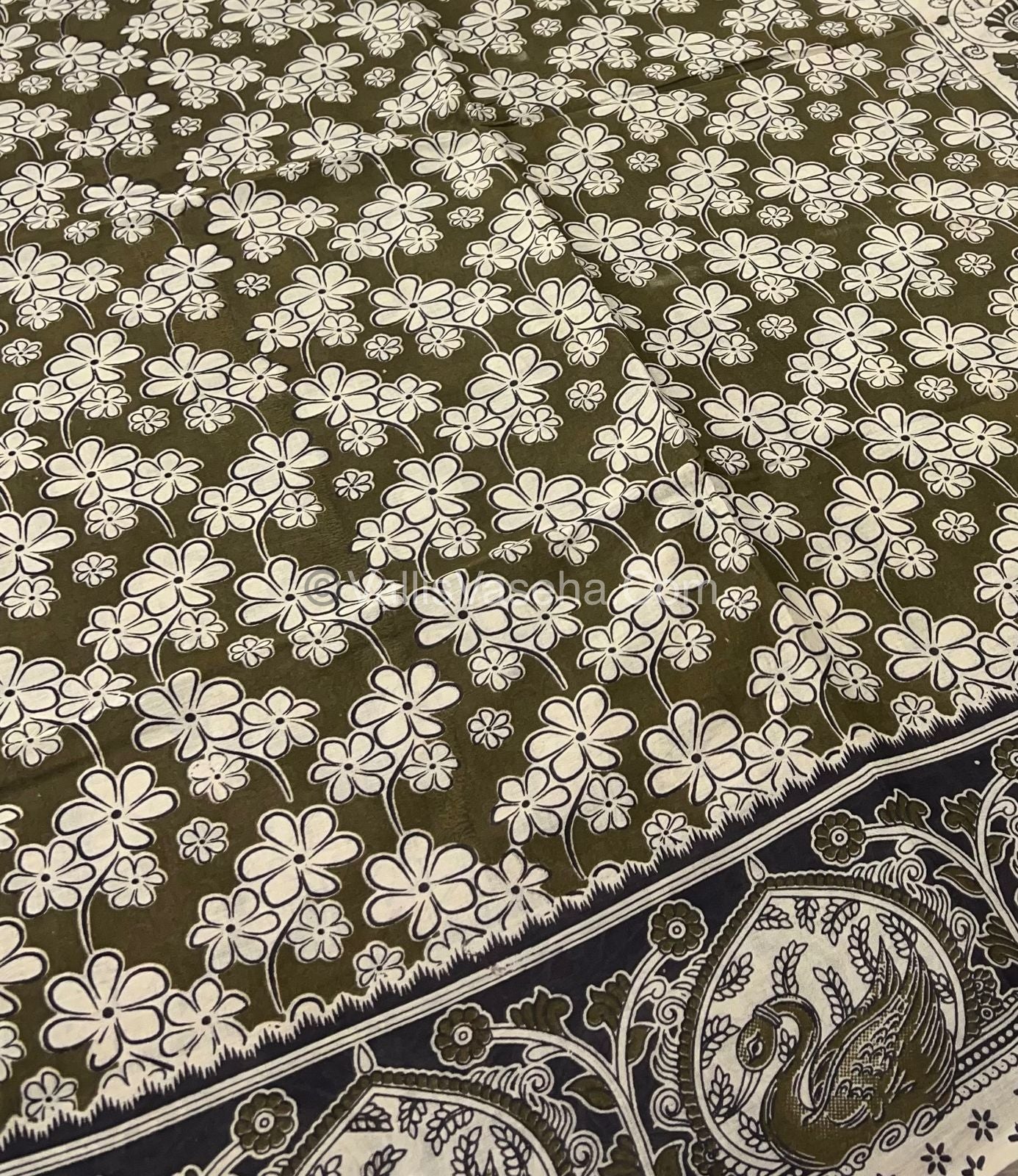 Pure Kalamkari Cotton Saree - VVPKC002