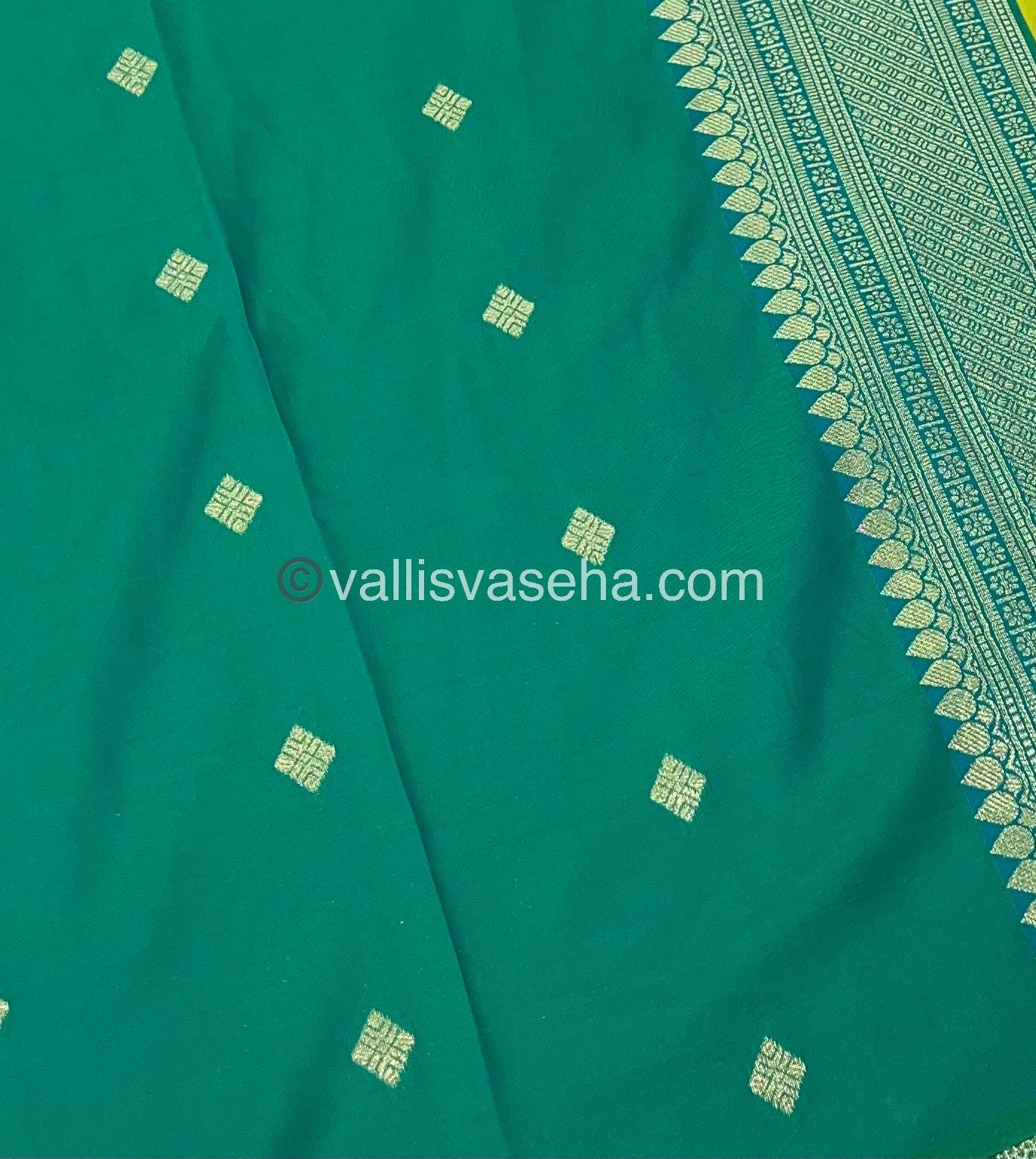Semi Kanchi Silk - Green & Ramar Green Shade  - VVSKS004