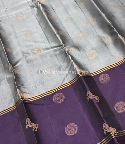 Half Mix - Pure Soft Silk Saree - Long Retta Petta Border with Butta - VVPSS050