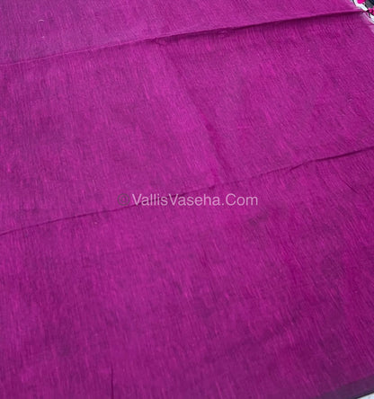 Khadi Cotton Sarees with Kalamkari Blouse - VVKCK001