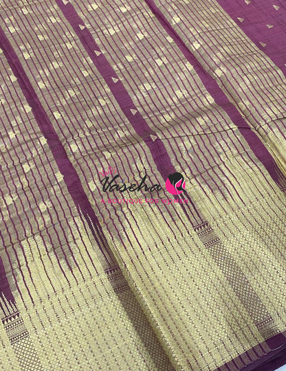 Semi Tussar Silk Saree | Wine Shade |VVSTS054