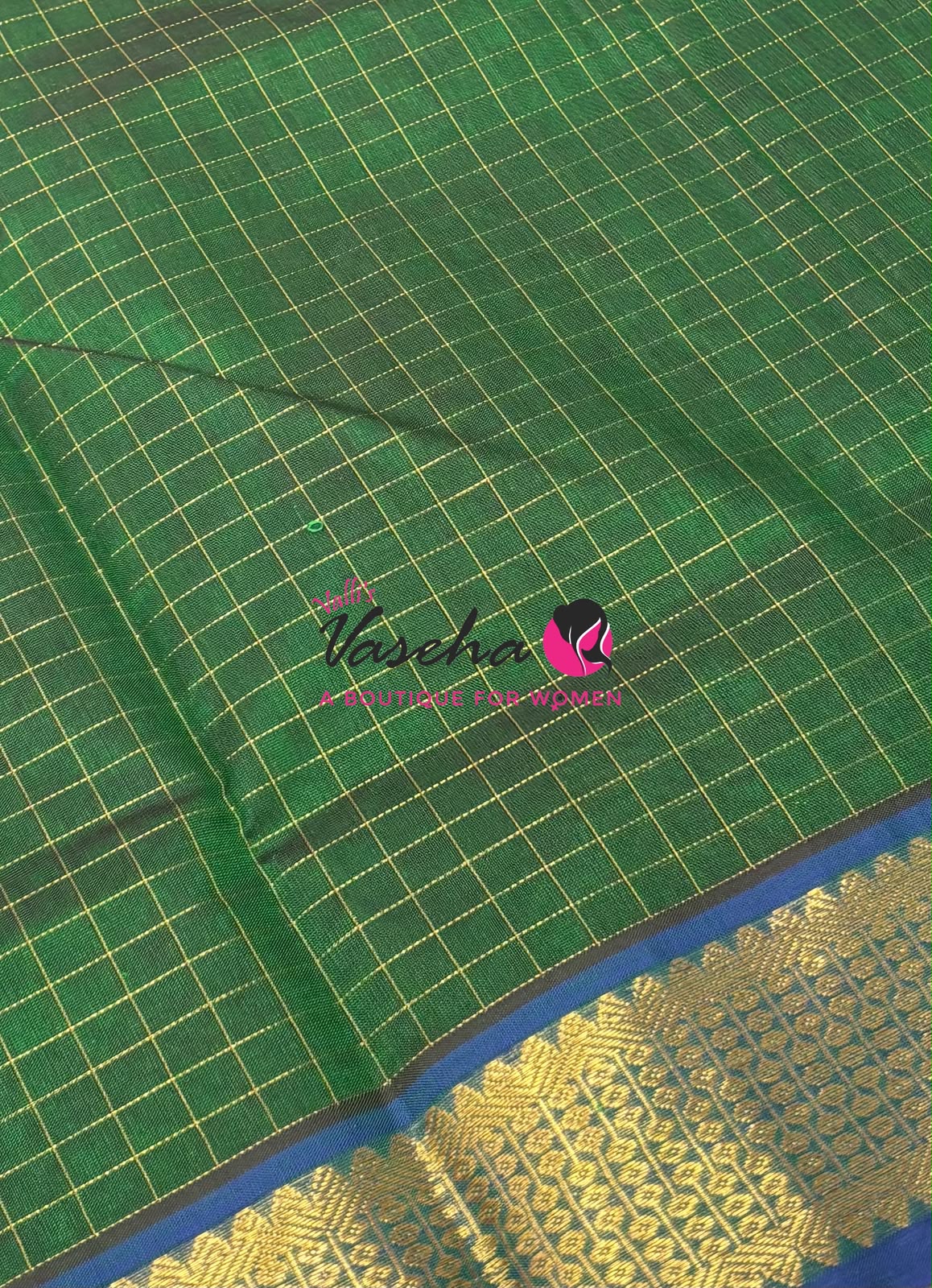 Pure Silk Cotton Saree - Zari Checks - VVCSC001