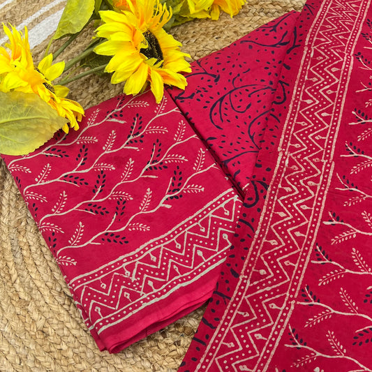 Pure Mul Mul Cotton - Bagru/ Dabu Print - VVUSM002