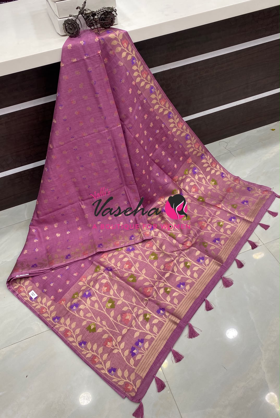 Banarasi - Heritage Meenakari Silk - Onion Pink Shade - VVBHS012