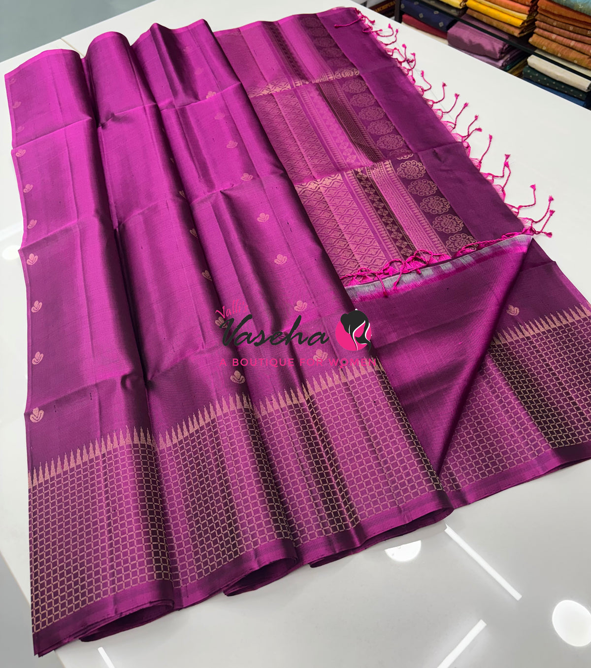 Pure Soft Silk Saree - Purple Shade - VVPSS132