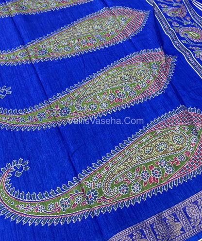 Casual Wear - Fancy Viscose Mulberry Silk  - Royal Blue Shade - VVFMS001