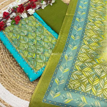 Salwar Material - Chanderi Mixed Cotton - VVUSM015