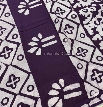 Pure Soft Mul Mul Cotton Sarees - Hand Block Prints - VVMMC006