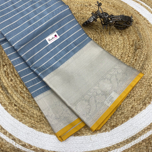 Banarasi - Kathan Silk Saree - Grey shade - VVBKS001