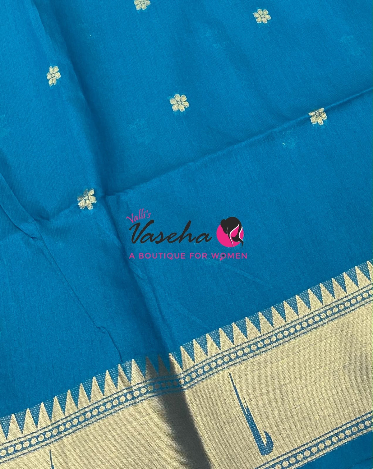 Semi Paithani Saree  - Ramar Blue  Shade - VVSPS001